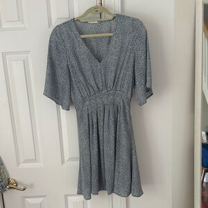 Promesa Blue and White Midi Dress